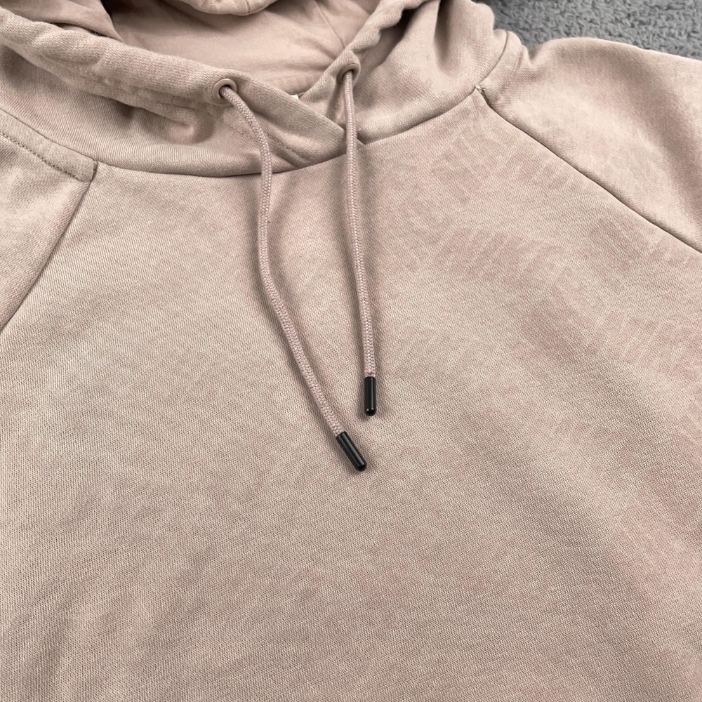 Nike Hoodie Womens Small Beige Club Fleece Pullover Sweatshirt All Over Print - Picture 4 of 12